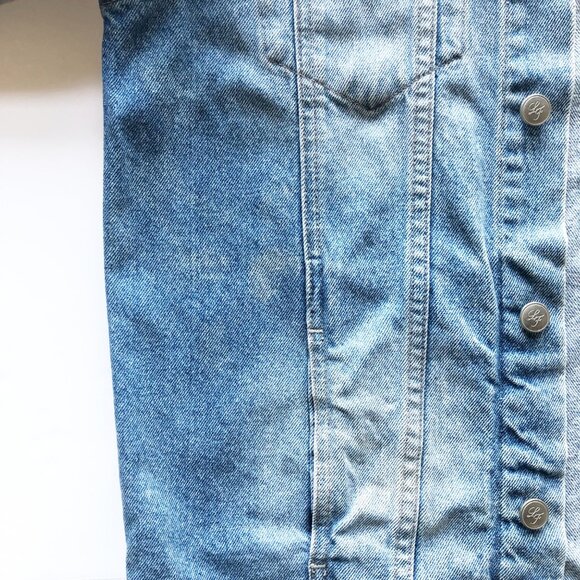 LOVERS + FRIENDS James Distressed Denim Jacket Womens Medium - Picture 8 of 11